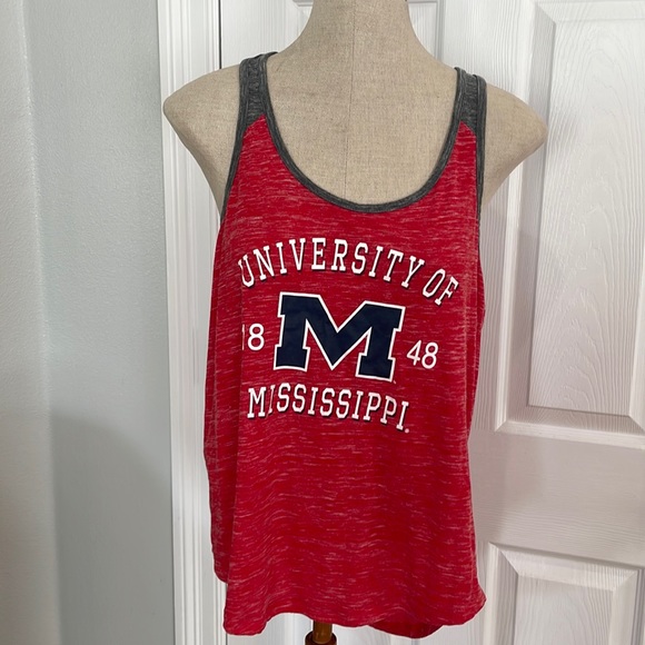 Ole Miss tank top university of Mississippi racer back red women’s size L large - Picture 2 of 8